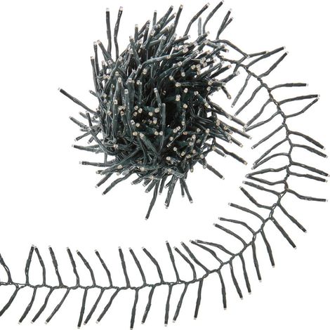 Guirlande lumineuse micro-LED d'extérieur 5 m 500 LED blanc chaud 8 fonctions solaire - Atmosphera créateur d'intérieur (1/5)
