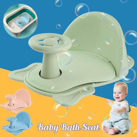 Tapis de bain antidérapant pour bébé, siège de baignoire, support de bain, coussin de sécurité pour nouveau-né, protège la colonne vertébrale de bébé (1/2)