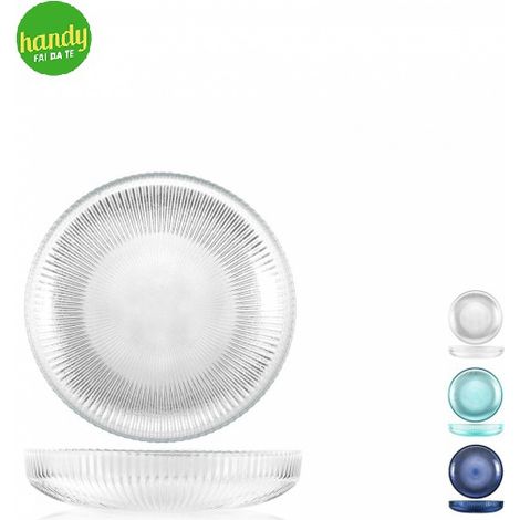 Piatto fondo Seashell Wall H&H Ø 19 cm in vetro colori assortiti