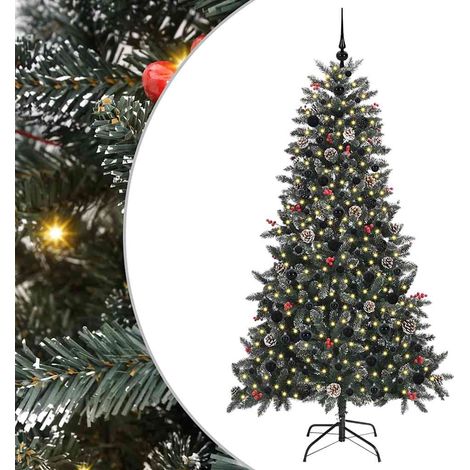 Árbol de Navidad artificial Verde 180 cm PVC, Plástico y Acero vidaXL