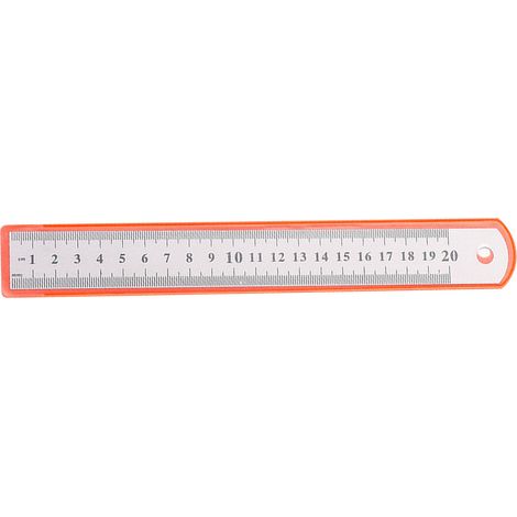 20 cm dickes Lineal aus Edelstahl, robust und hochpräzise, vielseitig einsetzbar, ideal für Büro, Schule und Zuhause. (1/5)