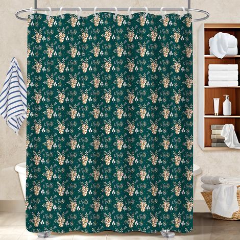 Rideau de douche en polyester 180x180 infroissable rideau imperméable pour rafraîchir sa salle de bain (1/5)