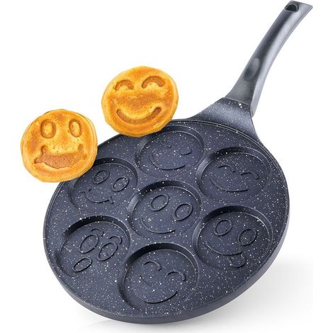 Sartén de granito para huevos, 7 agujeros, GRANDE, 27 cm (1/5)