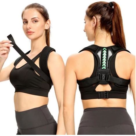 orthèse supérieure du dos Correcteur de Posture réglable, doux et parapharmacie ceinture Vert XL pour 160-165cm (1/4)