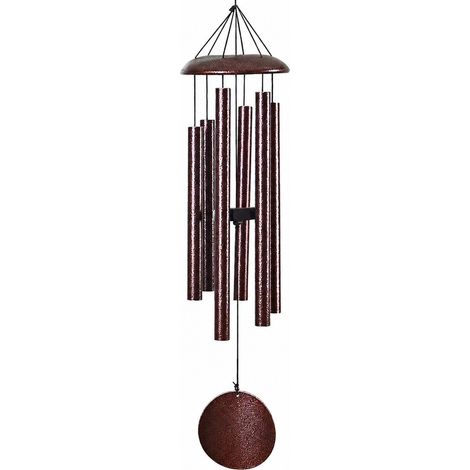 Carillon éolien en métal, tube en aluminium, 94 cm, noir, décoration intérieure/extérieure pour jardin, cadeau rouge 94 cm (1/5)