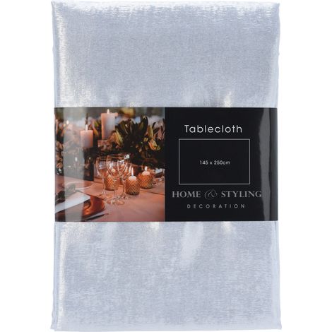 Tovaglia natalizia in tessuto per tavola di Natale e festività 145 x 250 cm -Grigio (1/3)