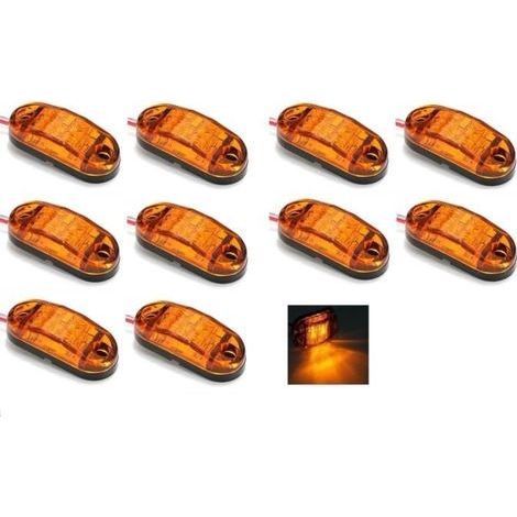 10 x 12V SMD 2 LED orangefarbene Positionsleuchten für LKW-Fahrgestelle und Anhänger, E-geprüft (1/4)