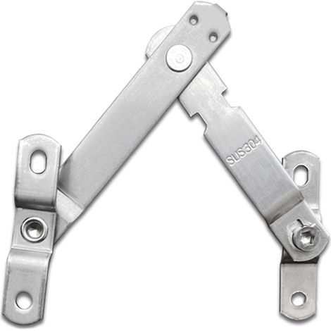Lot de 2 limiteurs d'ouverture de fenêtre en acier inoxydable, verrous de fenêtre pratiques, bloqueurs de fenêtre, maintiennent l'intégrité de la fenêtre, angle d'ouverture plus large, butée de fenêtr (1/3)