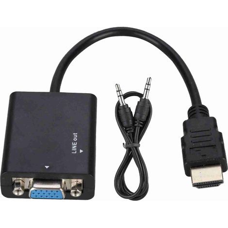 Adaptateur HDMI Vers VGA 1080P avec Cable USB et Audio 3.5mm (1/5)