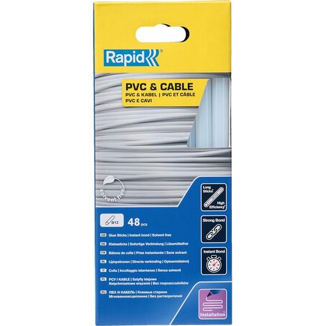 Bâtons de colle PVC et câbles - Ø12mm x 190mm - 48pcs, 880g (1/5)