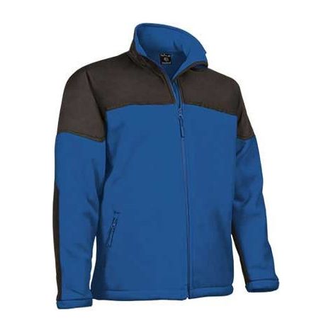 Chaqueta en tejido softshell combinada VALENTO Makalu 3 Azul royal / Negro