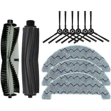 Pièces de rechange pour aspirateur robot ZACO A10 : brosse principale, brosse latérale et lingettes de nettoyage (1/5)
