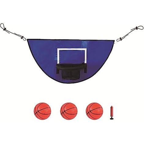 Panier Basket Trampoline, Mini pour Basketball Trampoline avec 3 Balles et Pompe, Rechange Filet Amovible Adapté Aux Sports D'Intérieur en Plein Air -