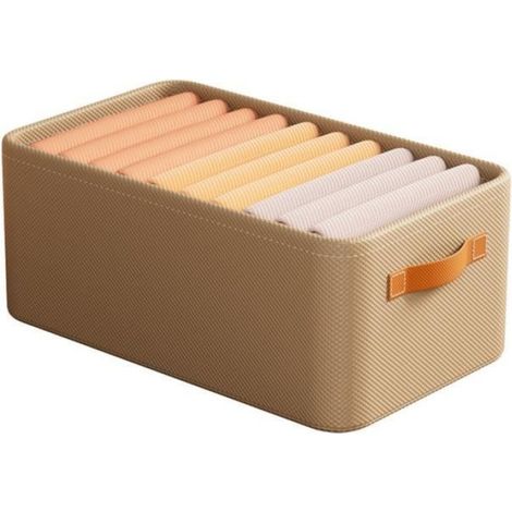 Boîte De Rangement - Tissu Non Tissé - 48 X 30 X 24 Cm - Kaki - 1 Pièce (1/3)