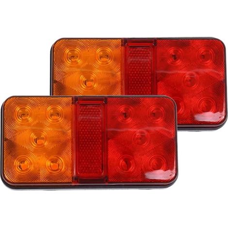 Lot de 2 feux arrière LED 12 V avec clignotants et feux stop, étanches (1/5)