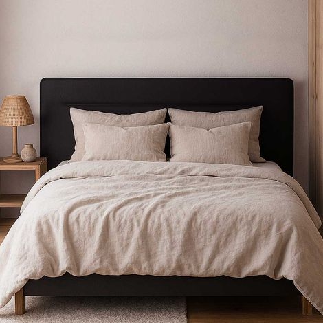 Tête de lit largeur 200 x 90 cm simili cuir Terracotta (1/5)