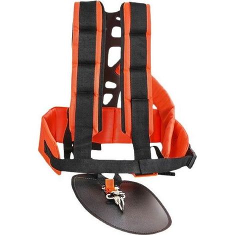 harnais de débroussailleuse universelle, Sangle double harnais Rembourré Ajustable pour débroussailleuse et coupe-bordures (1/5)