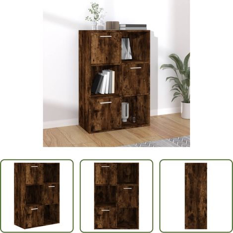 vidaXL Holzschrank - Lagerschrank Räuchereiche 60x29,5x90 cm (1/5)