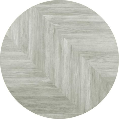 Plateau de table rond pré-percé Chevron 600mm - BOLERO (1/5)