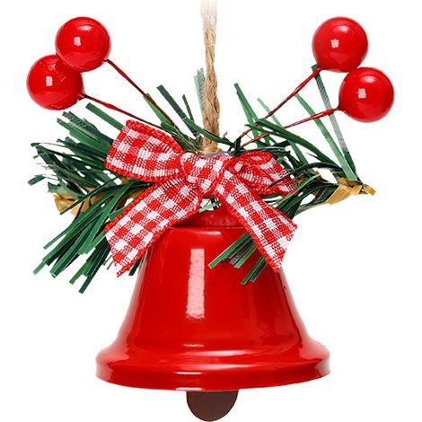 Christmas Wrought Iron Bells (Ringing) Hanging Ornaments, Christmas Tree Decorations, DIY Accessories, Props, and Storefront Christmas Decorations (1/4)