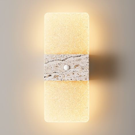 Wireless LED wall light with touch control and motion detector, ideal for living rooms and stairwells. (1/5)