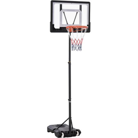 Canestro da basket per esterni, regolabile in altezza con ruote, nero, 83 x 75 x 206-260 cm, spedizione in loco. (1/5)