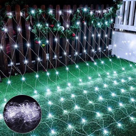 1 Guirlande lumineuse filet 2x2m,144 LED,8 modes,IP44,intérieur extérieur,Noël,jardin