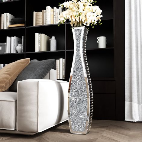 92cm Glass Flower Tall Vase Crystal Room Decor (1/5)