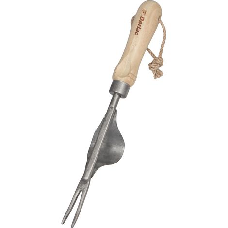Darlac Daisy Grubber Weeder Garden Weeding Tool Stainless Steel Wooden Handle