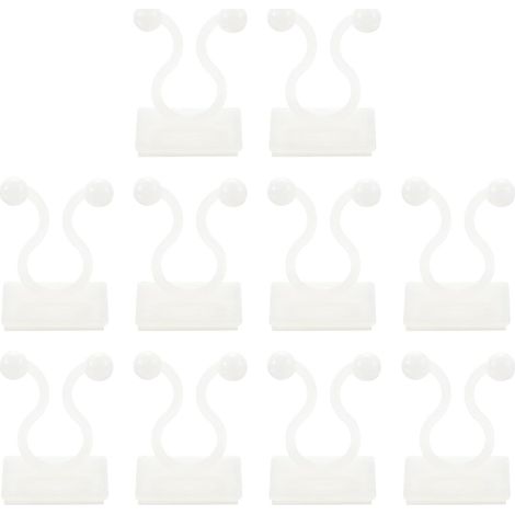 20 vielseitige Wandclips für die Innen- und Außendekoration sowie das Kabelmanagement, weiß