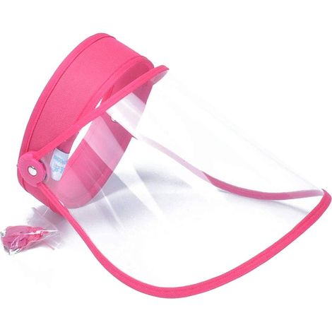 Visière de protection faciale, protection multifonctionnelle contre la salive, le vent et la poussière, visière transparente, adaptée à une utilisation domestique, en cuisine et personnelle. (1/5)