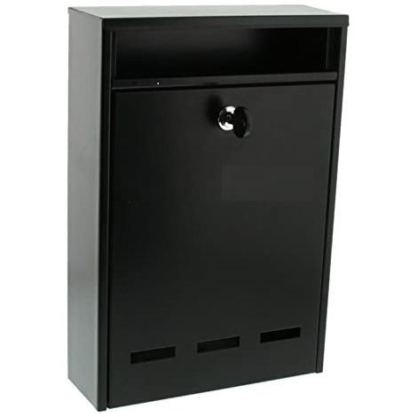 WISMAR 771 Mailbox, A5 Slot Format, Galvanized Steel, Black (1/5)