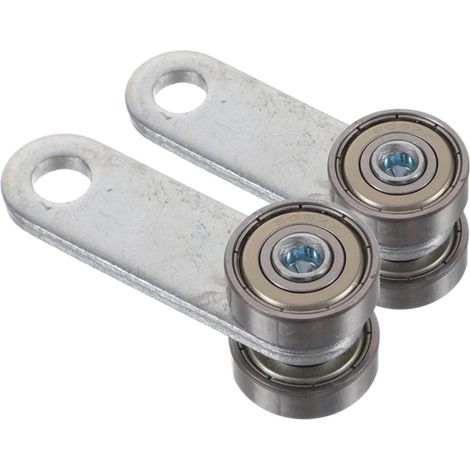 2 Pieces Double Bearing Lifting Pulley for Sliding Door Roller Heavy Duty Steel Screw Capacity Set for Sliding Door Rail (1/5)