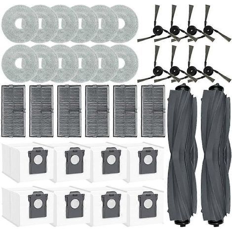 Pièces détachées pour aspirateur robot Mova P50 Pro Ultra / P50 Ultra et Mova P10 Pro Ultra : brosse principale, lingette de nettoyage, sac à poussière et filtre