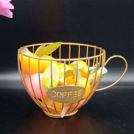 Café Fruits Capsule Panier de Rangement Tasse à Café en Forme de Dosette Titulaire et Organisateur pour Café HôTel Doré (1/5)