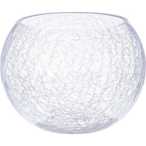 Jarrón de bola - vidrio agrietado - H15 cm - Atmosphera créateur d'intérieur