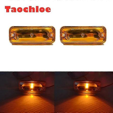 Lot de 2 feux de gabarit LED blancs 24 V pour pare-soleil de camion DAF CF (couleur ambre). (1/4)