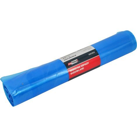 awtools construction waste bags, 120 liters, 60 microns, 10 pcs (1/2)