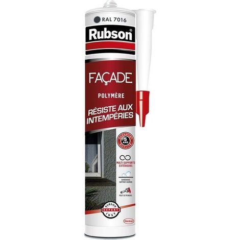 RUBSON stucco impermeabilizzante per facciate polimerico grigio scuro 7016 280ml carrello Rubson