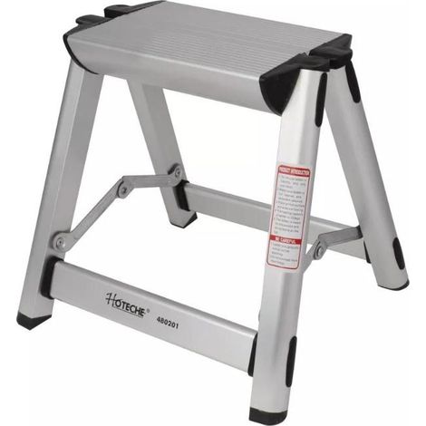 HOTECHE taburete aluminio 2 peldaños , Taburete de dos peldaños Hoteche Máximo de carga: 150 kg Fabricado en aluminio. (1/2)