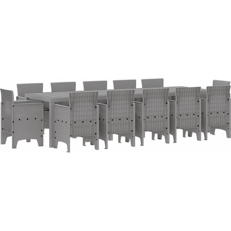 Maison Exclusive - Conjunto de Comedor de Jardín con cojín Gris c (1/5)