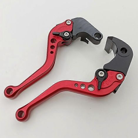 Convient aux motos Suzuki : freins modifiés KATANA, poignées de réglage du klaxon d'embrayage, leviers de frein au guidon (rouge 2) (1/5)