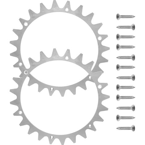 Embout de roue en acier inoxydable pour tondeuses à gazon – 205 mm – Lot de 2 avec 12 vis – Traction améliorée pour terrains en pente (1/3)