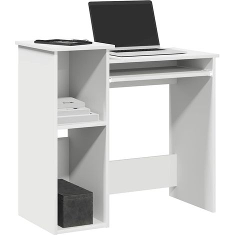 vidaXL Scrivania con Mensole Bianca 84x40x78 cm in Legno