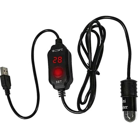 Mini chauffage d'aquarium 10 W avec thermostat réglable, 5 V/2 A, pour tortues, sans danger pour les aquariums. (1/5)