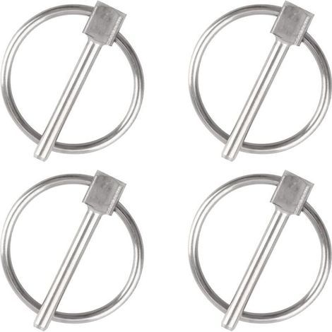 Goupille de sécurité ronde 4PCS en acier inoxydable 304 – Longueur 25mm – Pour remorque et applications de verrouillage (1/4)