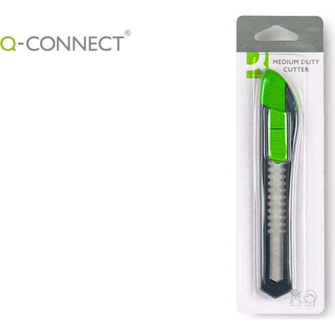 Cutter q-connect kf10632 hoja 18 mm freno de seguridad