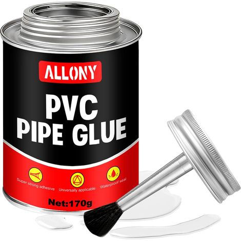 Colle PVC Plomberie, Colle Contact, Imperméable pour Tuyaux en PVC Rigide  Colle Neoprene Gel, Forte adhérence, Neoprene pour Raccord de Canalisations Transportant des Fluides Gazeux ou Liquides, 170g (1/5)