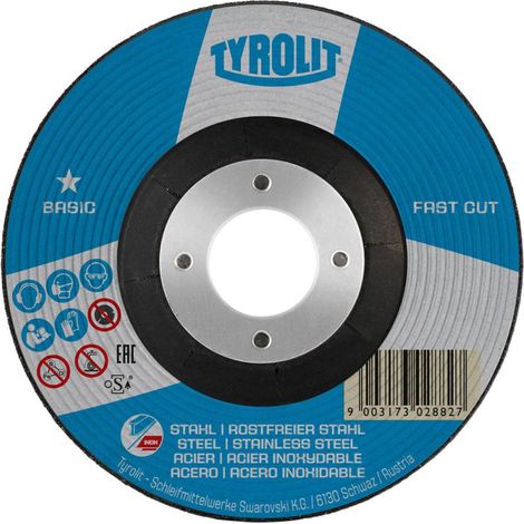 Disco di smerigliatura per acciaio-acciaio inox 125x6 mm TYROLIT 34468717 (1/4)