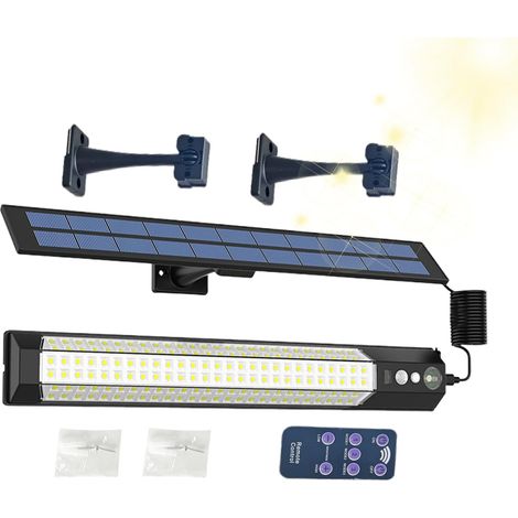 Lampes Solaires d'Extérieur - Lumière LED Rechargeable par USB avec Télécommande Éclairage Sécurité Portable Étanche Pour Porche Clôture Jardin Camping Maison (1/5)